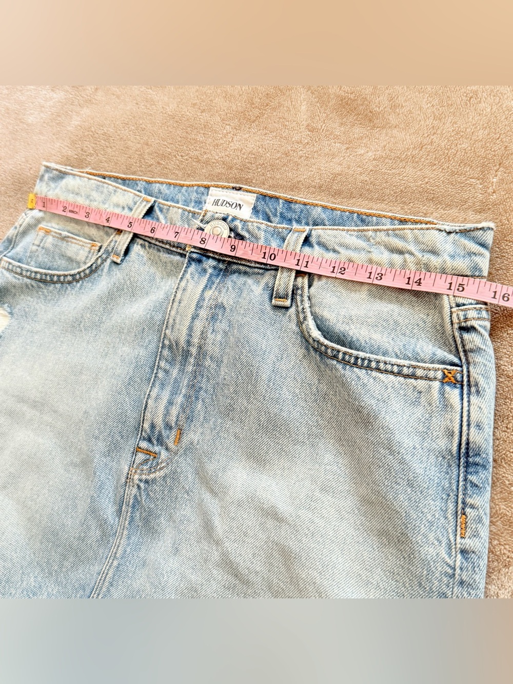 Hudson Denim skirt, blue color, shattered size 26 - Picture 8 of 11